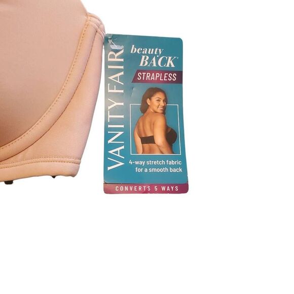 Vanity Fair Womens Beauty Back Smoothing Strapless Bra, Rose Beige, 38C - Picture 6 of 6